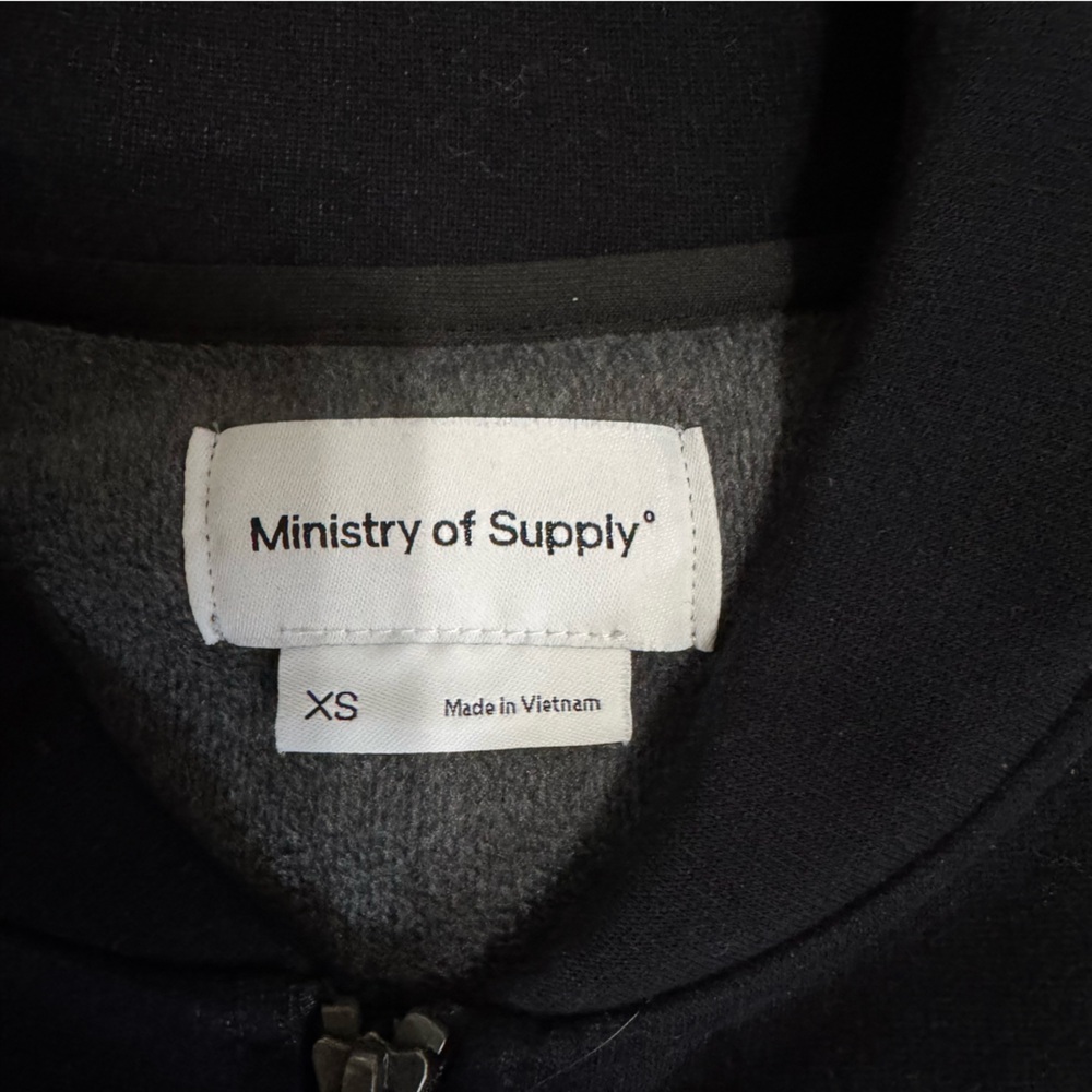 Ministry of Supply Black Fleece Lined Bomber Jacket - Picture 6 of 8
